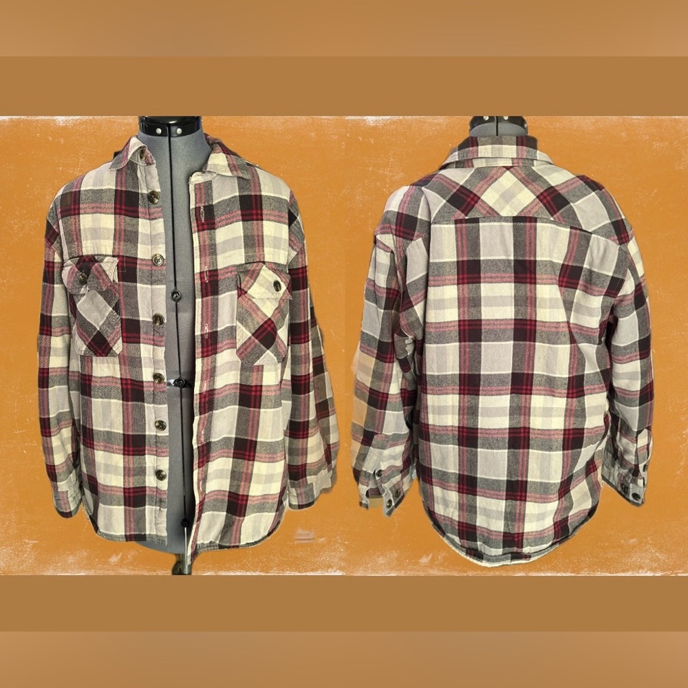 Outdoor Life Red Cotton Button-Up‎ Shirt Men's Chest pocket long sleeve |Size M